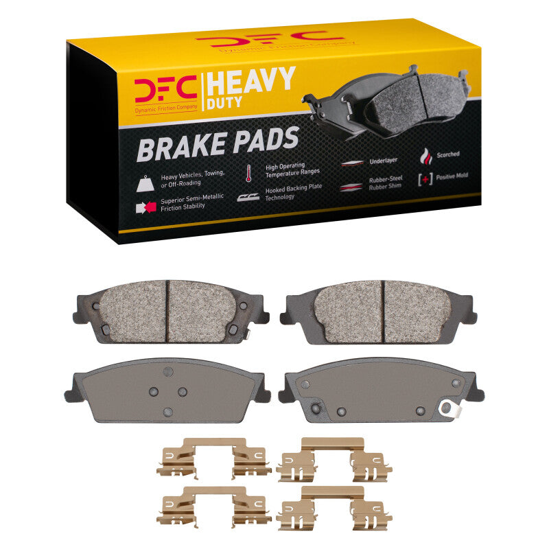 DFC Heavy Duty Rear Brake Pads with Hardware - Chevrolet Tahoe / Silverado 1500 / Avalanche / Suburban 1500 2007-2020