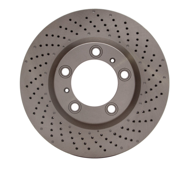 DFC Right Front Drilled Brake Rotor - Porsche 911 / 718 Boxster / 718 Cayman / Boxster 2009-2025