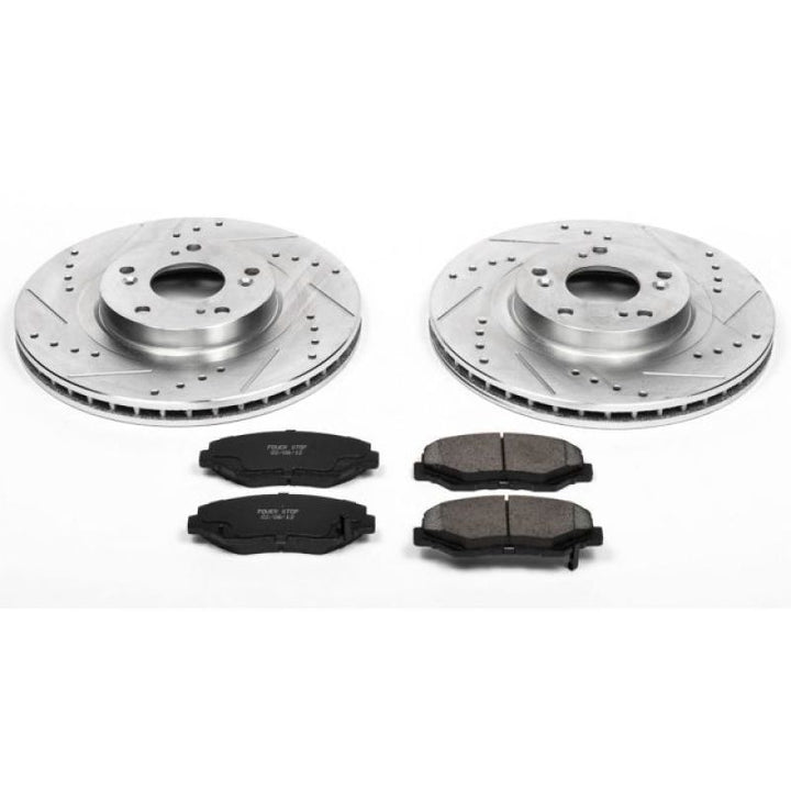 PowerStop Front Z23 Evolution Sport Brake Kit for 13-15 Acura ILX - OneFastShop