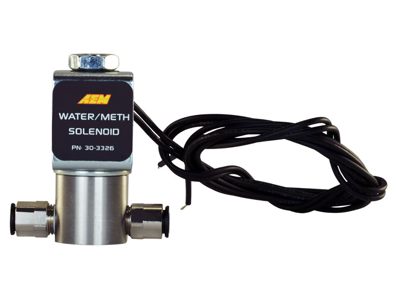 AEM Water Injection System – High-Flow Low-Current WMI Solenoid – 200 PSI 1/8 in.–27NPT In/Out