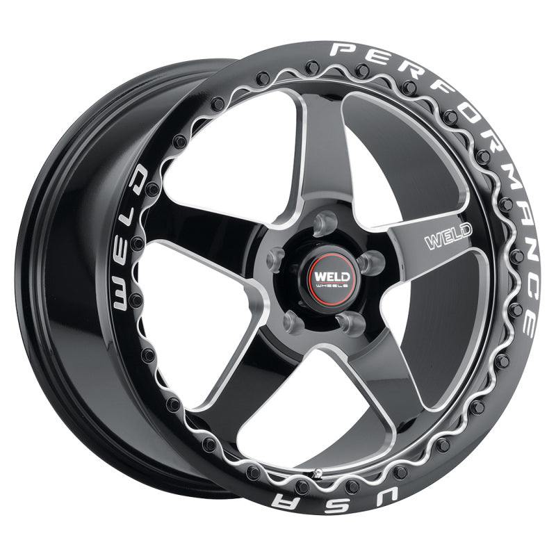 Weld S904 Ventura Drag Beadlock Wheel 17x10 5x135 ET10 BS5.9 Gloss Black MIL Dia 87.1