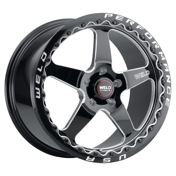 Weld S904 Ventura Drag Beadlock Wheel 17x10 5x135 ET10 BS5.9 Gloss Black MIL Dia 87.1