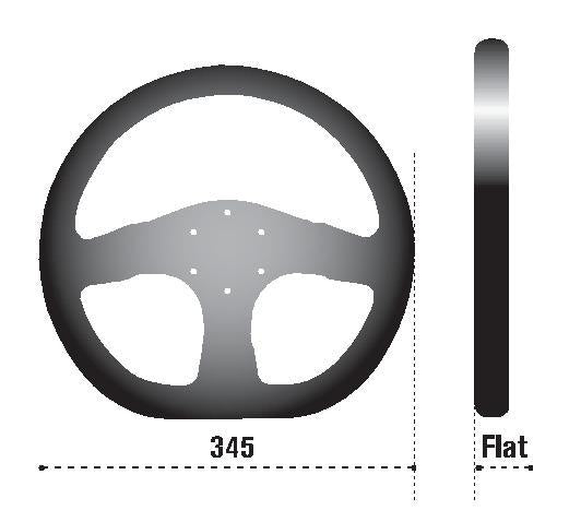 Sparco P222 Steering Wheel 345mm - Silver Spokes, image 2