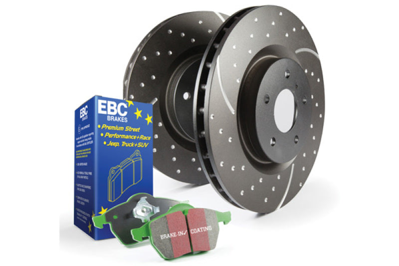 EBC S3 Greenstuff Elite Front Brake Pad & Rotor Kit - Honda CR-V 2005-2006 (S3KF1254)