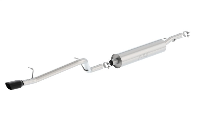 Borla Cat-Back Exhaust System 2.5in Single Square Rolled Angle Cut Rear - 12-16 Jeep Wrangler V6 4WD