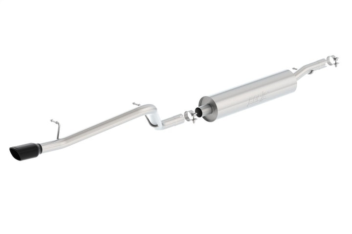 Borla Cat-Back Exhaust System 2.5in Single Square Rolled Angle Cut Rear - 12-16 Jeep Wrangler V6 4WD
