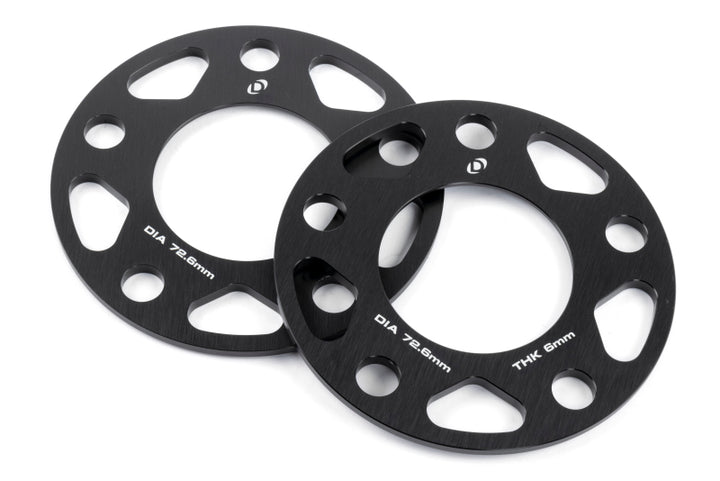 Dinan Wheel Spacers - 6mm - 5x120 - 72.6mm CB - BMW 1988-2021 - Black - Pair