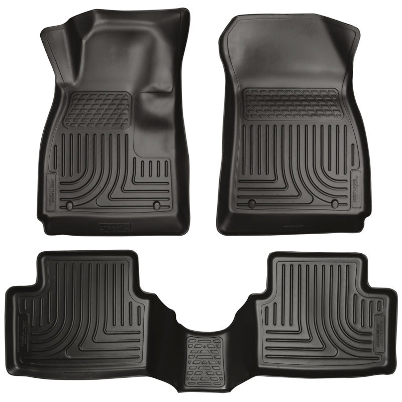 Husky Liners Weatherbeater Black Front & 2nd Seat Floor Liners for 12-14 Chevrolet Sonic