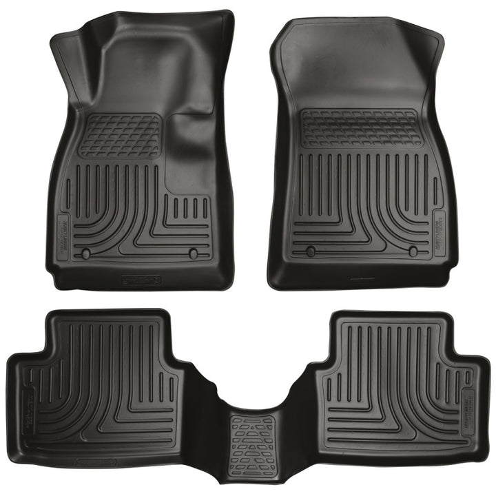 Husky Liners Weatherbeater Black Front & 2nd Seat Floor Liners for 12-14 Chevrolet Sonic