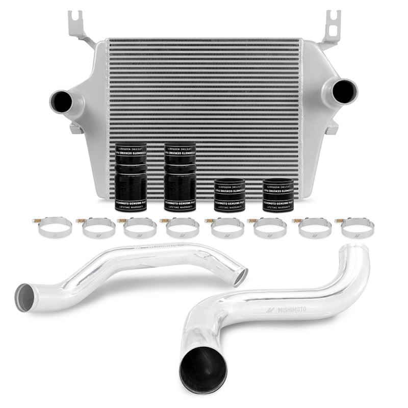 Mishimoto Intercooler Kit with Polished Pipes - Ford 7.3L Powerstroke PSD 1999-2003 - Silver