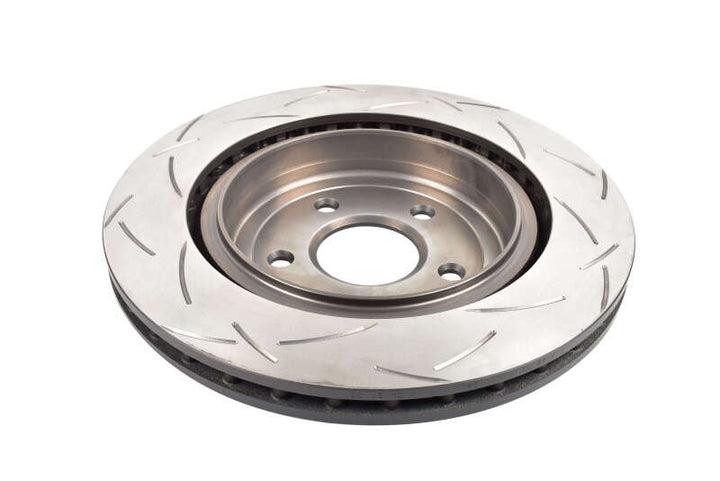 DBA Rear Slotted 4000 Series Rotor High Carbon Heat Treated Iron Kangaroo Paw Ventilation for 05-12 Corvette C6 Z06 Package