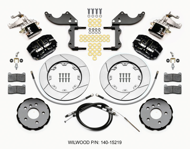 Wilwood Dynapro Radial4 / MC4 Rear Kit 12.19 for 2014-2015 Mini Cooper w/Lines & Cables - OneFastShop