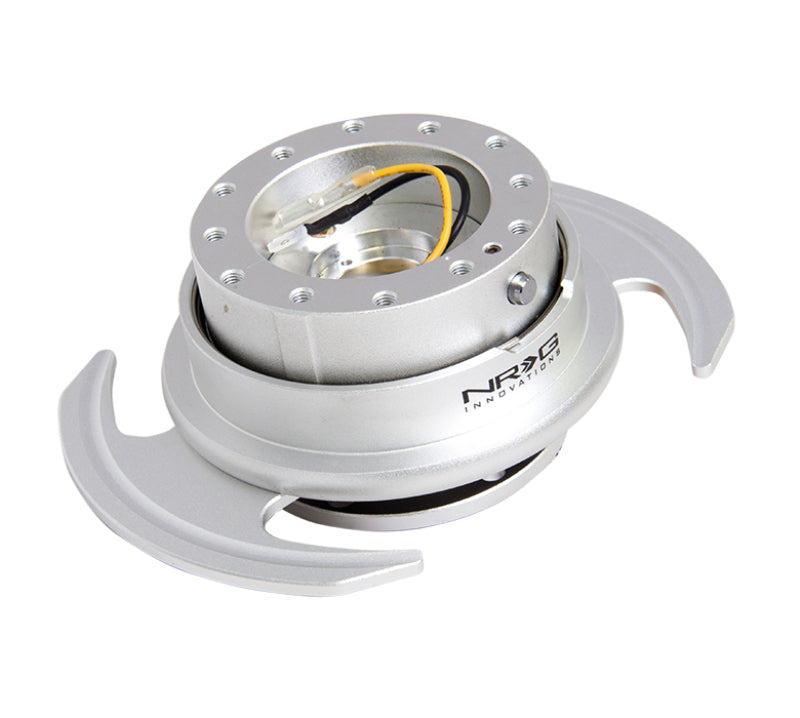 NRG Quick Release Gen 3.0 Steering Wheel Adapter with Handles - Silver