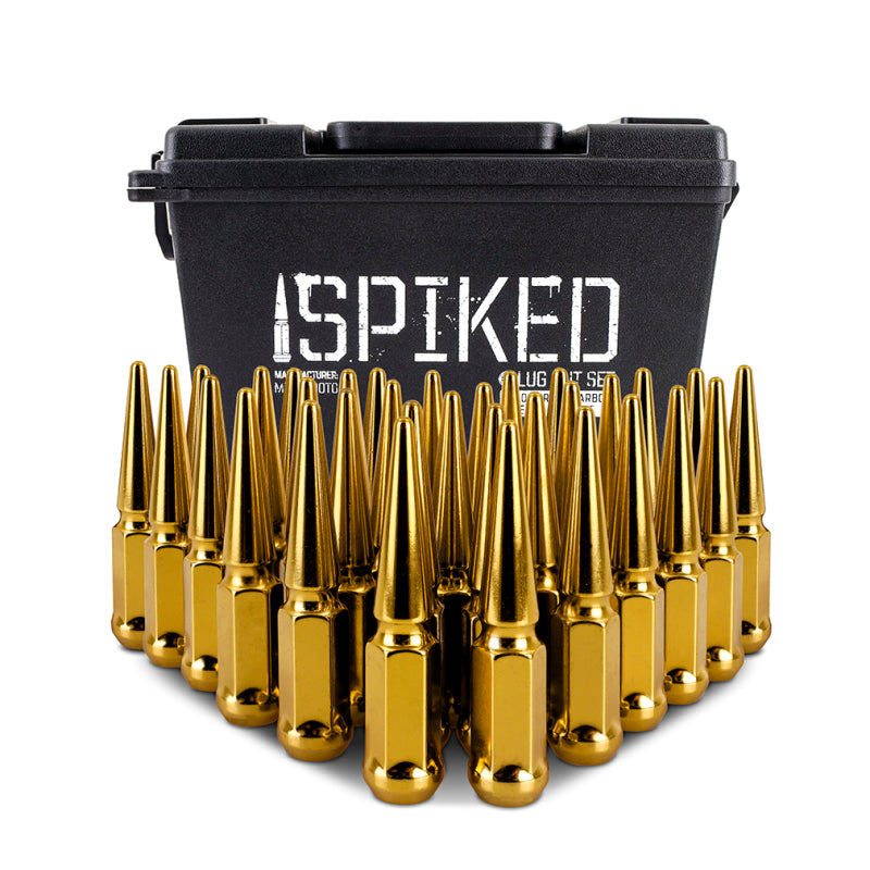 Mishimoto Steel Spiked Lug Nuts M14 x 1.5 32pc Set - Gold, image 4