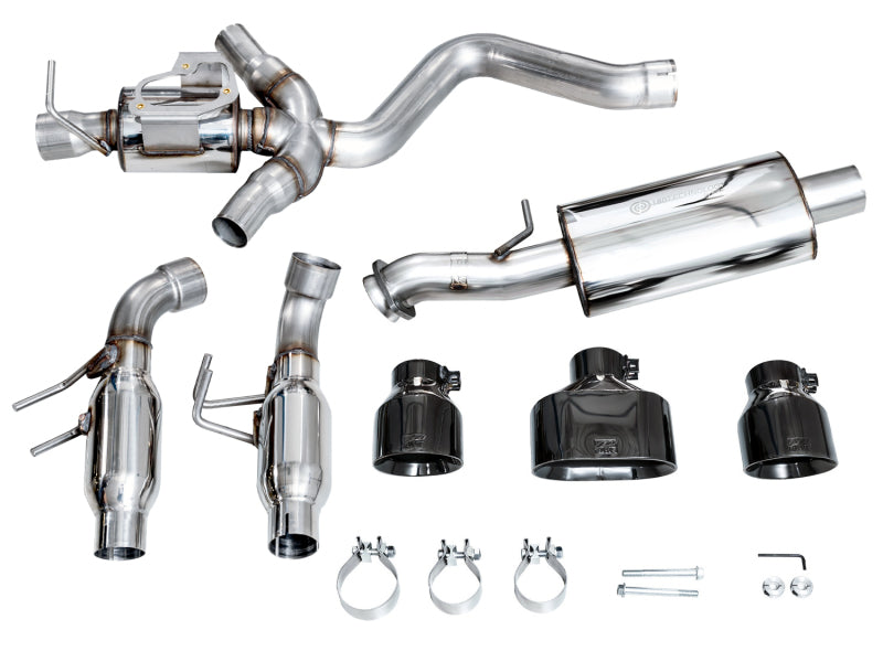 AWE Tuning Touring Edition Exhaust - 3" T304L Stainless Steel - Diamond Black Tips, for 2023+ Toyota GR Corolla