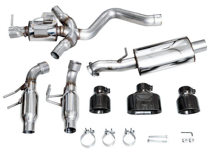 AWE Tuning Touring Edition Exhaust - 3" T304L Stainless Steel - Diamond Black Tips, for 2023+ Toyota GR Corolla
