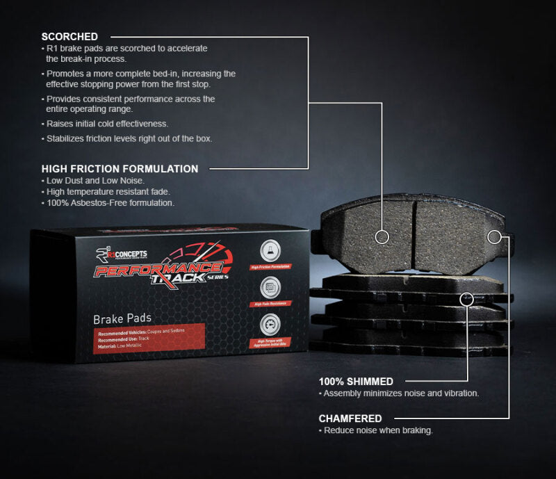 R1 03-05 Nissan 350Z Front Track/Street Brake Pads
