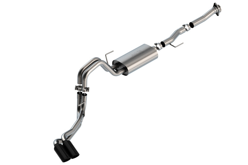 Borla Cat-Back Exhaust System F-150 5.0L S-Type Black Chrome Tips 2021 Ford - OneFastShop