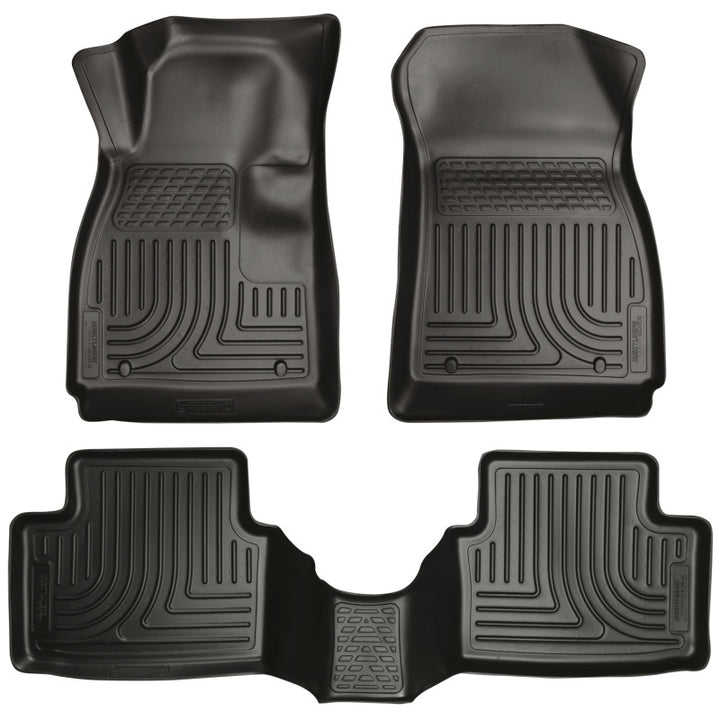 Husky Liners Weatherbeater Black Front & 2nd Seat Floor Liners for 12-14 Chevrolet Sonic