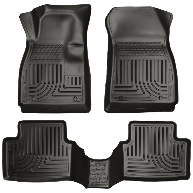Husky Liners WeatherBeater Front & 2nd Row Floor Liners - Chevrolet Sonic (2012-2020) - Black
