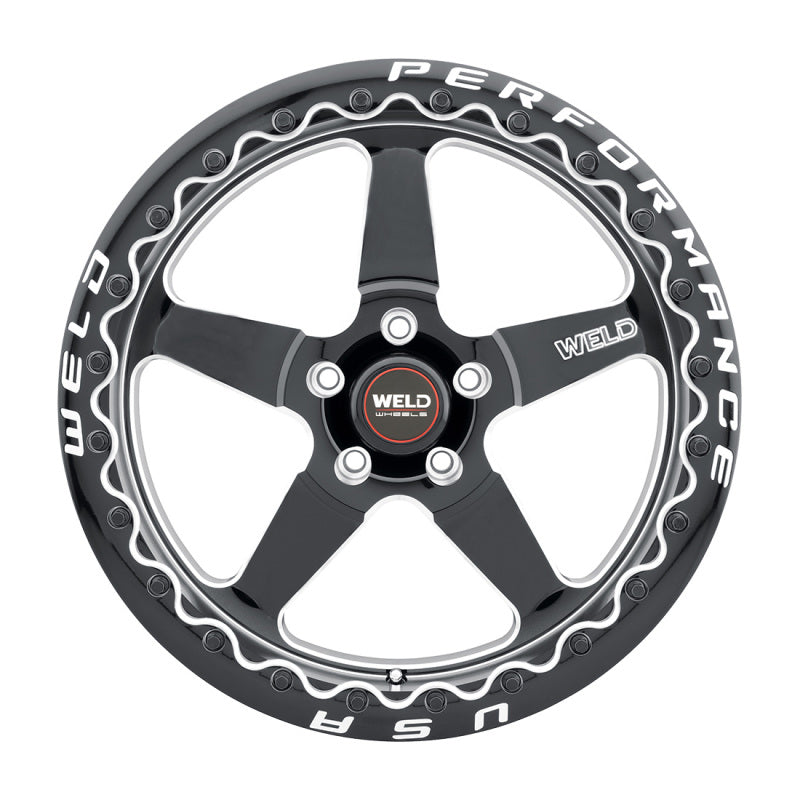 Weld S904 Ventura Drag Beadlock Wheel 17x10 5x135 ET10 BS5.9 Gloss Black MIL Dia 87.1