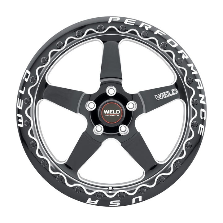 Weld S904 Ventura Drag Beadlock Wheel 17x10 5x135 ET10 BS5.9 Gloss Black MIL Dia 87.1
