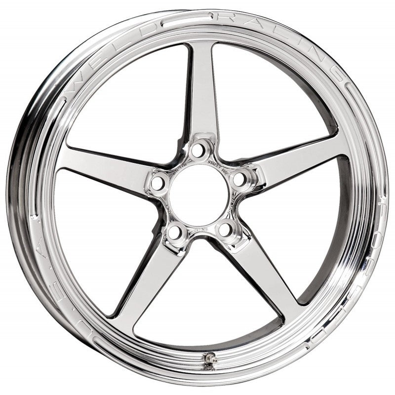Weld Alumastar 1-Piece 17x4.5/5x4.5 BP/2.25Inch BS Polished Wheel-Non-Beadlock