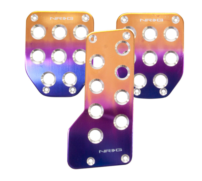 NRG Sport Pedal Covers M/T - Purple Titanium Fade, 3-Pedal Set