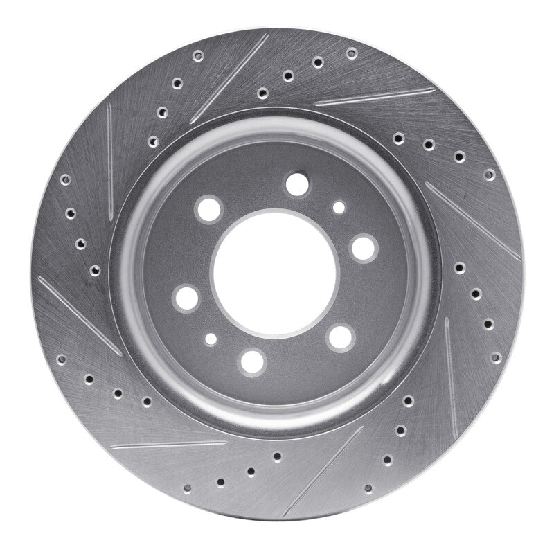 R1 07-21 Ford F-150 RWD Front Right Drilled and Slotted Silver Brake Rotor