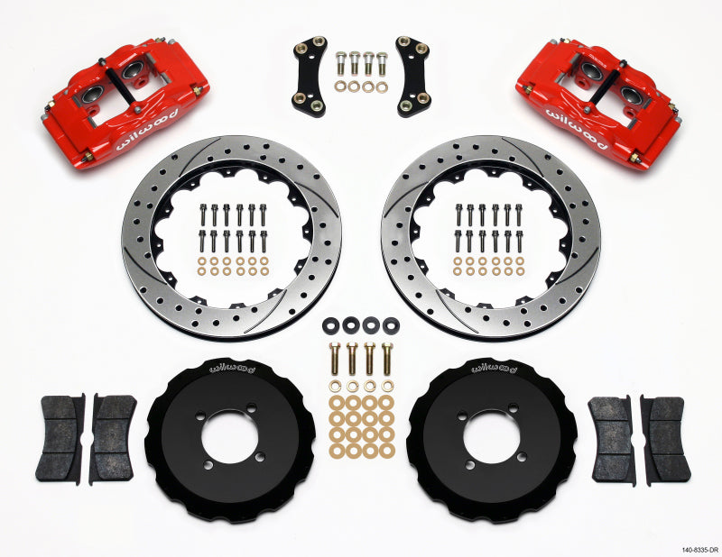 Wilwood Front Hat Kit FSLI4 13in Drilled Red 2003-05 xA xB