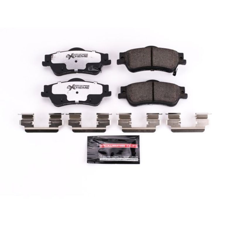 PowerStop Rear Z26 Extreme Street Brake Pads with Hardware for 11-17 Chevrolet Caprice PPV and 14 Chevrolet SS Base - OneFastShop