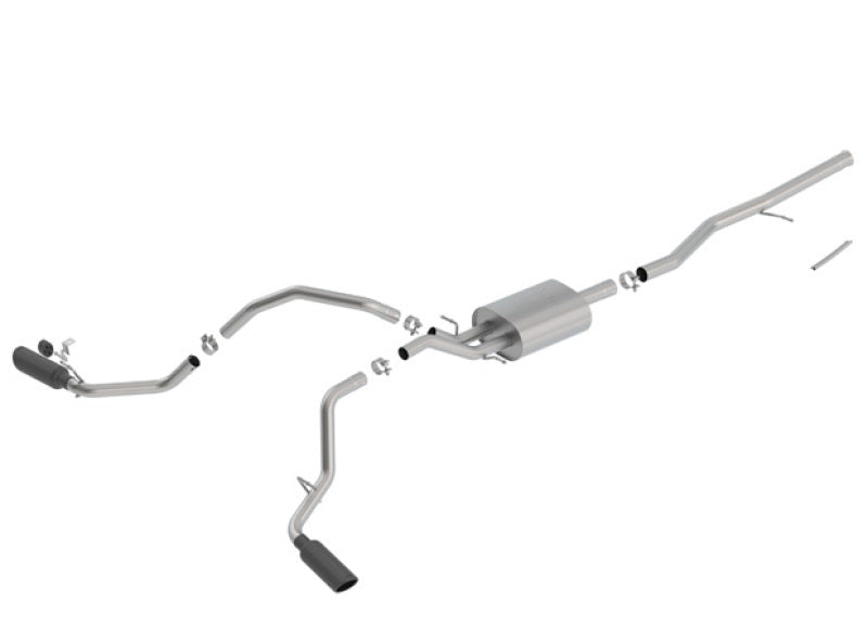 Borla Catback Exhaust System ATAK Black Chrome Tips for 14-18 Chevrolet Silverado 1500 5.3L V8 AT/MT 4DR