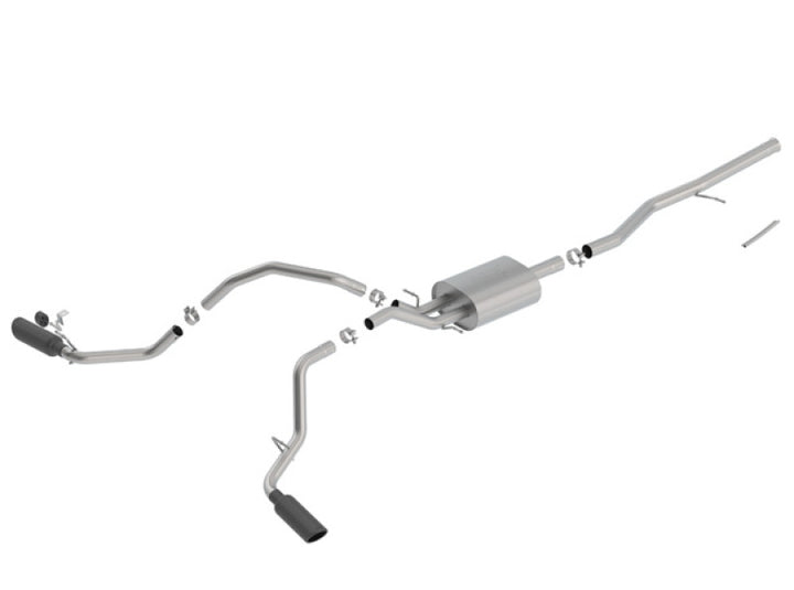 Borla Catback Exhaust System ATAK Black Chrome Tips for 14-18 Chevrolet Silverado 1500 5.3L V8 AT/MT 4DR