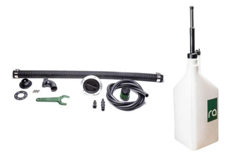 Radium Remote Mount Standard Fill Complete Refueling Kit With 6 Gallon Fuel Jug Fender Mounted Filler Point Fill Hose and Fuel Filler Neck Compatible With FCST Fuel Cells