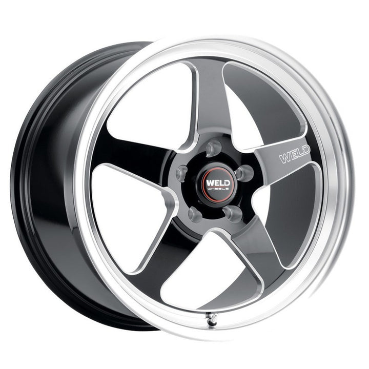 Weld S155 Ventura Drag Wheel 18x5 5x120 Bolt Pattern ET-08 BS 2.75 Backspace Gloss Black Milled Dia 78.1 (S155)