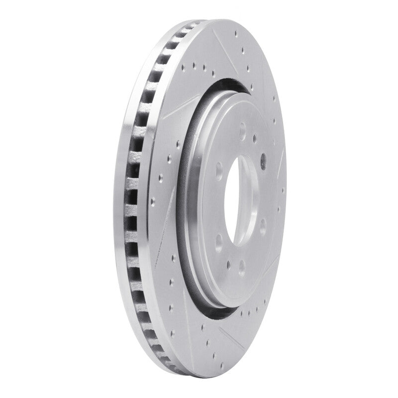 R1 07-21 Ford F-150 RWD Front Right Drilled and Slotted Silver Brake Rotor