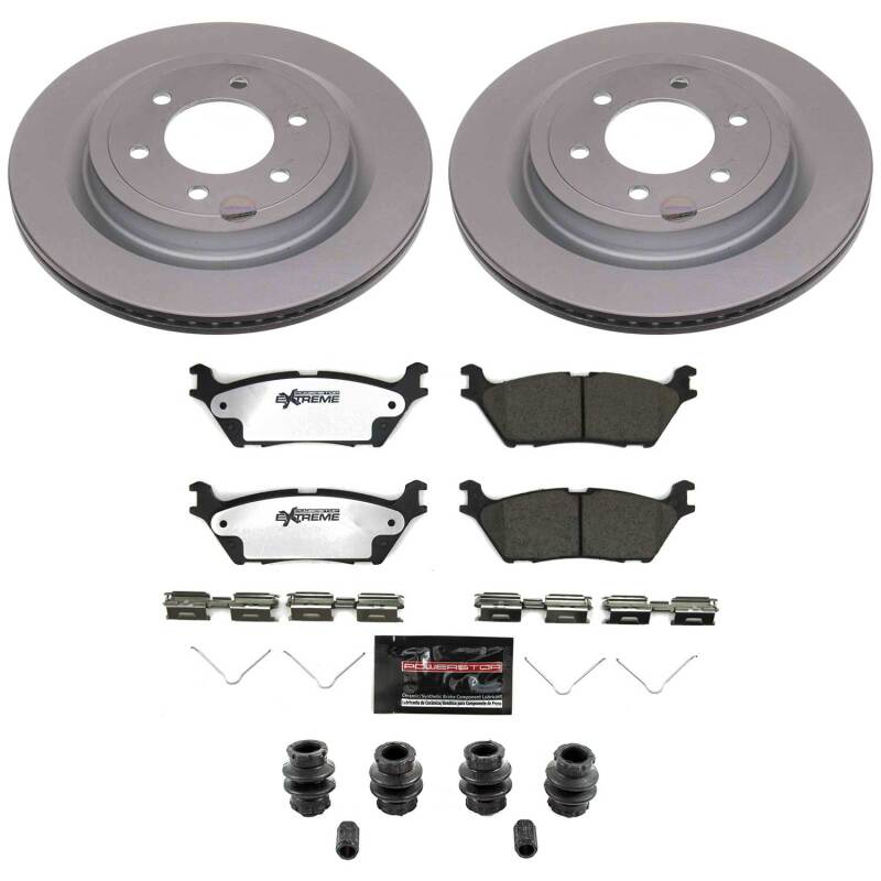 PowerStop Z36 Rear Coated Brake Kit - Ford F-150 2021-2026 - 350mm Rotors