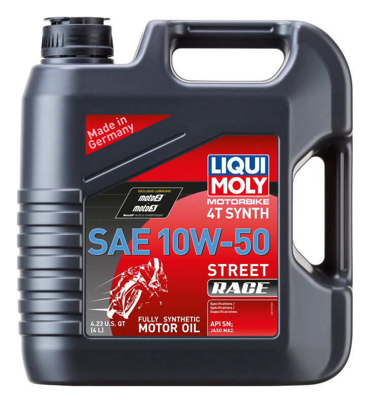 LIQUI MOLY 4L Synthetic Street Race Motorcycle Oil SAE 10W50 - Fit Various Models