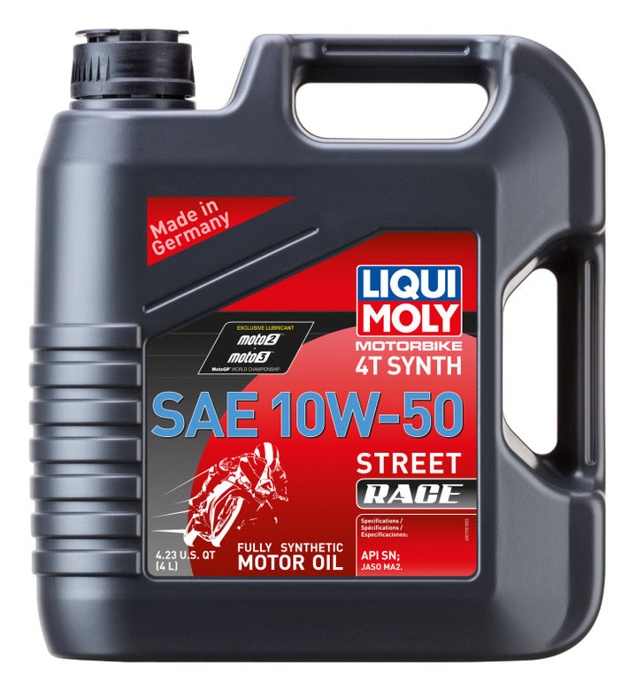 LIQUI MOLY 4L Synthetic Street Race Motorcycle Oil SAE 10W50 - Fit Various Models - OneFastShop