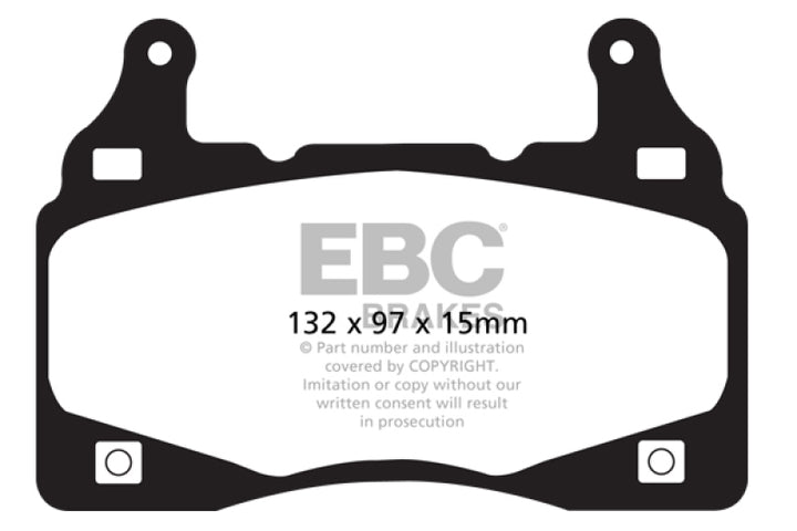 EBC Yellowstuff Front Brake Pads for 11-15 Chevrolet Camaro 6.2 (5th Gen) LS LT SS Z/28 ZL1 - OneFastShop