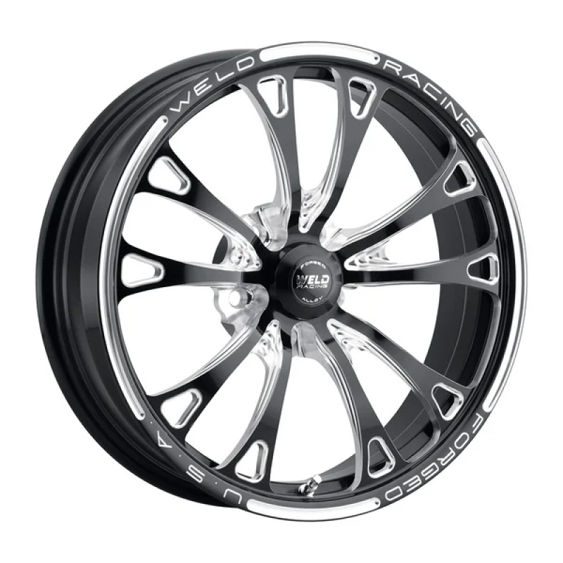 Weld V-Series Forged Frontrunner Wheel 17x4.5 - 5x114.3 ET-13 - Gloss Black Milled
