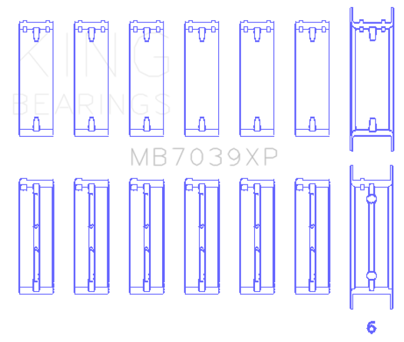 King Engine Bearings BMW M20/M50 2.0L/2.5L/2.7L Performance Main Bearing Set Size STDX