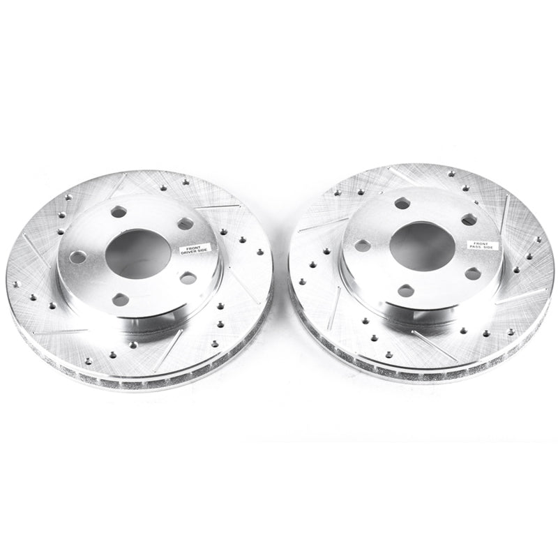 PowerStop Front Evolution Drilled & Slotted Rotors for 91-95 Toyota MR2 - OneFastShop