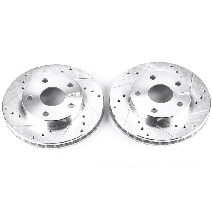PowerStop Front Evolution Drilled & Slotted Rotors for 91-95 Toyota MR2 - OneFastShop