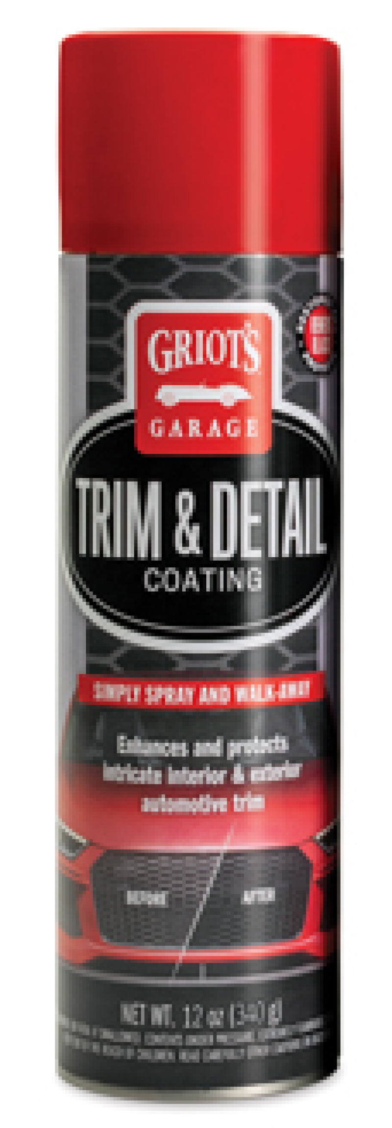 Griots Garage Trim & Detail Aerosol 12oz for Easy Vehicle Trim Care