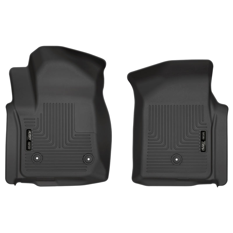 Husky Liners WeatherBeater Black Floor Liners Front for 19-20 Chevy Silverado 1500 2500 HD 3500 HD and GMC Sierra 1500 2500 HD 3500 HD - OneFastShop
