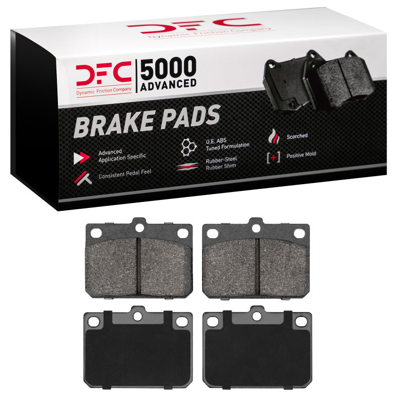 DFC 5000 Advanced Semi-Metallic Front Brake Pads - Dodge/Plymouth Colt, Honda Civic, Mazda RX-3, Toyota Corolla (1972-1987)