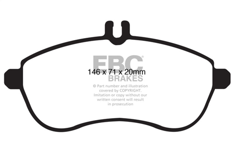 EBC Ultimax2 Front Brake Pads for 12-14 Mercedes-Benz C250 (W204) 1.8 Turbo - OneFastShop