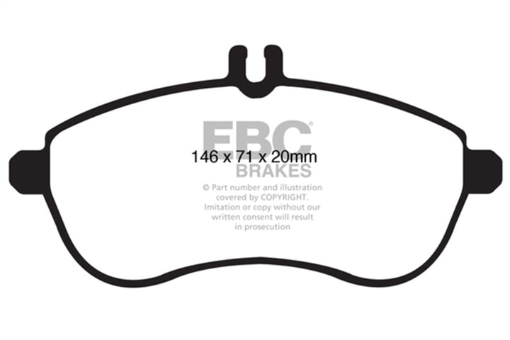 EBC Ultimax2 Front Brake Pads for 12-14 Mercedes-Benz C250 (W204) 1.8 Turbo - OneFastShop
