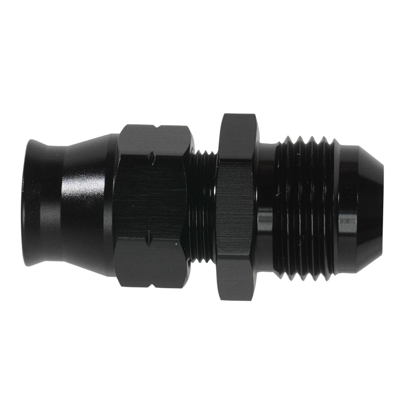 DeatschWerks 10AN Male Flare to 1/2 in Hardline Compression Adapter - Anodized Matte Black